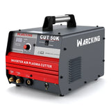 WARCKING 220V 45A Contact Pilot Air Plasma Cutter With Built In Compressor,IGBT Inverter DC Digital Display